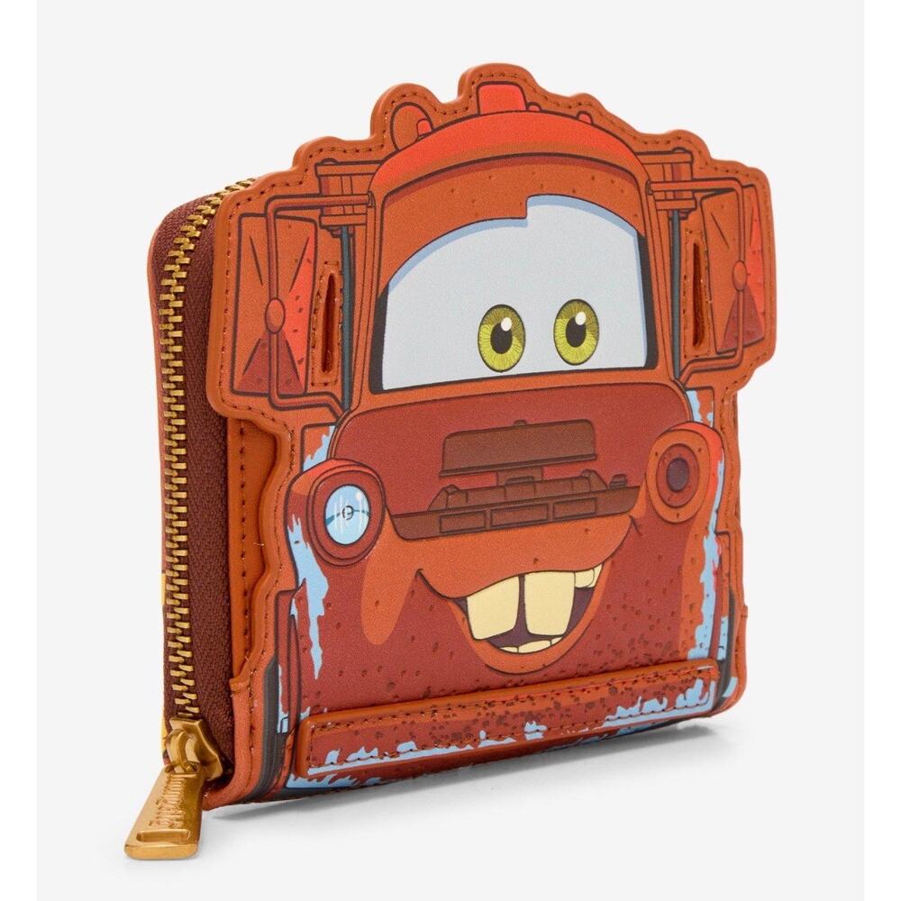 Loungefly Disney Pixar Cars Figural MATER Light-Up Backpack and GITD Wallet NWT - Picture 7 of 9
